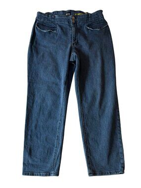 Maeve Anthropologie Paperbag Waist Crop Jeans Double Button Wide Leg Denim